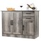 Buffet Storage Cabinet Console Table Kitchen Sideboard Drawer Grey